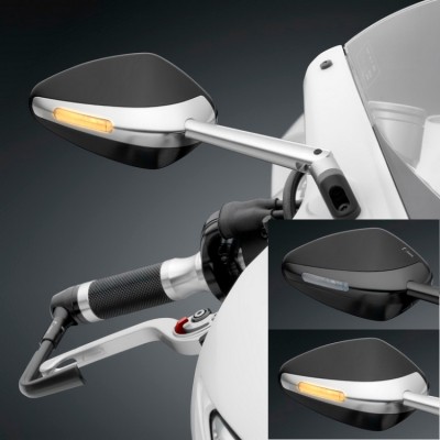 Zpětné zrcátko s blinkrem Rizoma VELOCE L, univerzální, E-mark - LEVÉ nebo PRAVÉ pro motocykly, černé